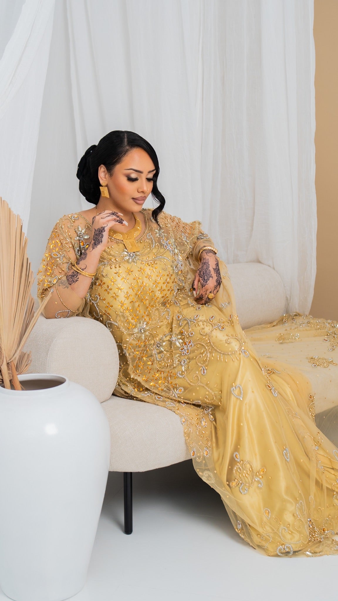 PRE - ORDER Dahab & Xariir Bridal Lace Dirac - Gold