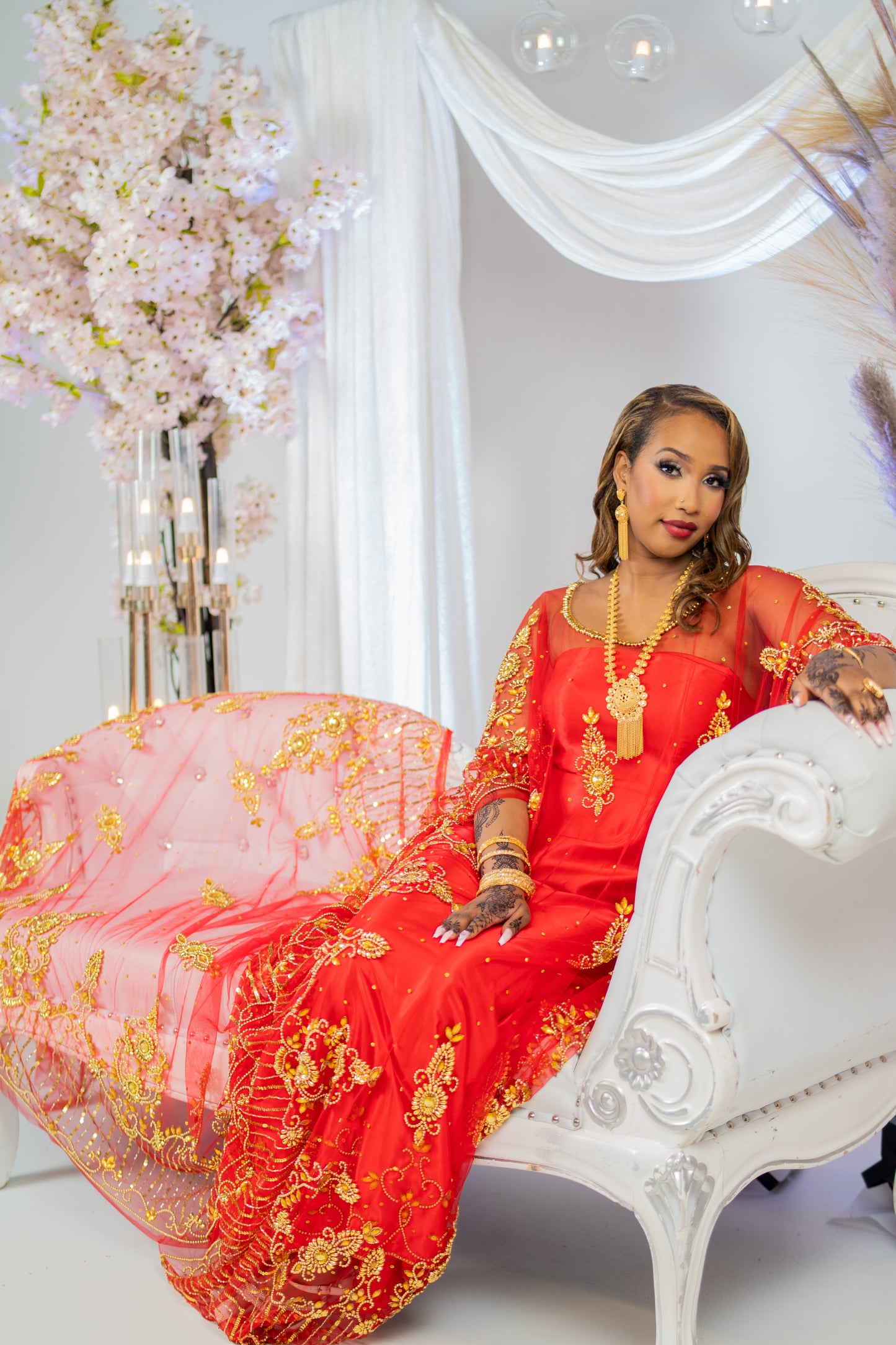 PRE-ORDER AYAANA Lace Bridal Dirac - Red