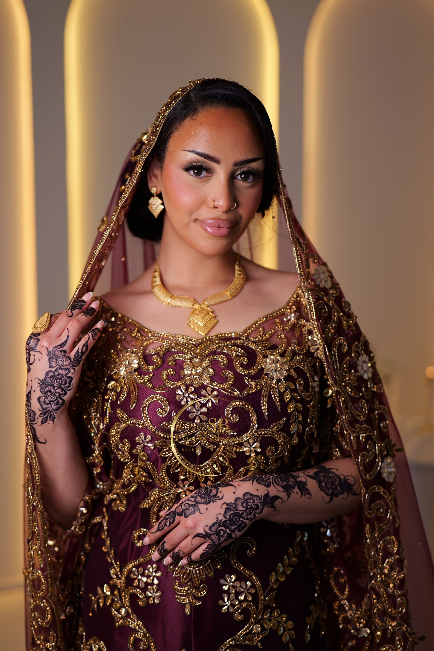 PRE -ORDER The Majestic Malika Plum in Gold Dirac