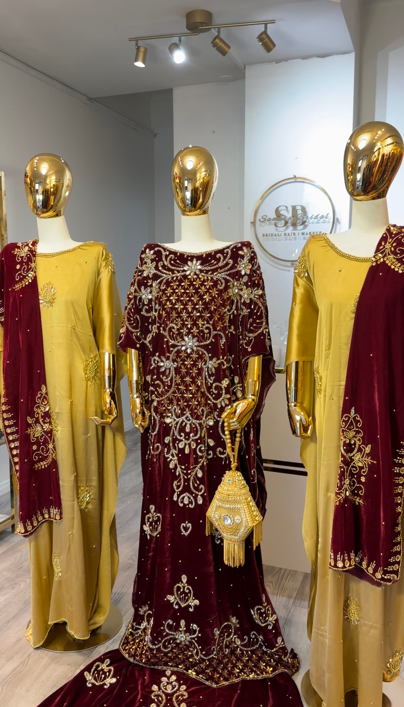 PRE-ORDER  Raaliya Velvet Bridal Dirac - Maroon