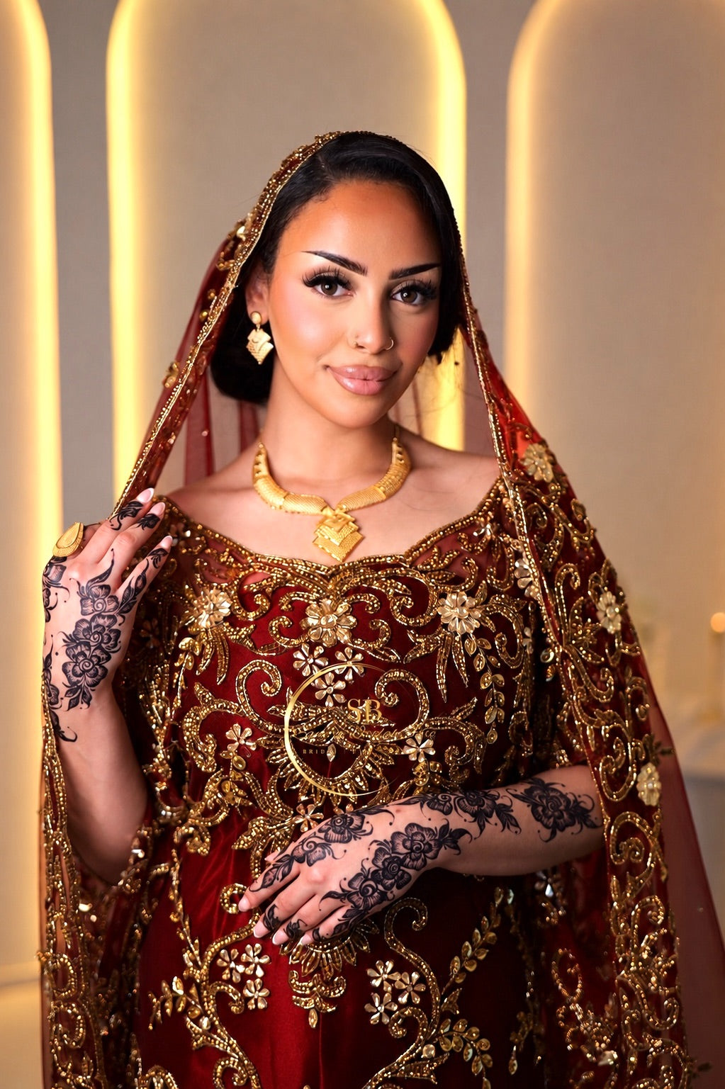 PRE -ORDER The Majestic Malika Ruby Red in Gold Dirac