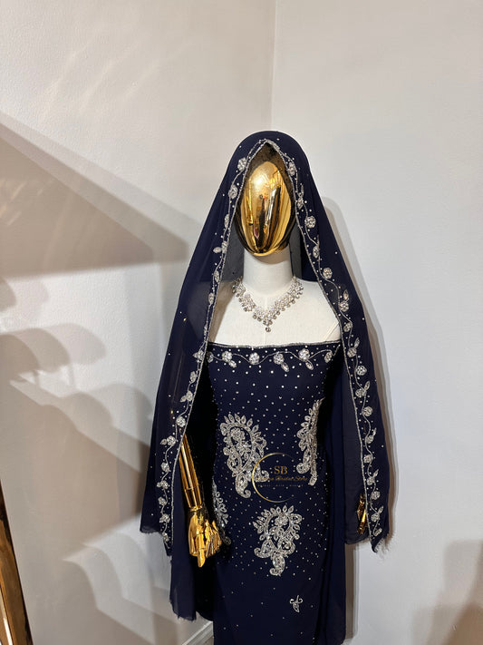 Dahabo Guest Dirac - Navy Blue & Silver