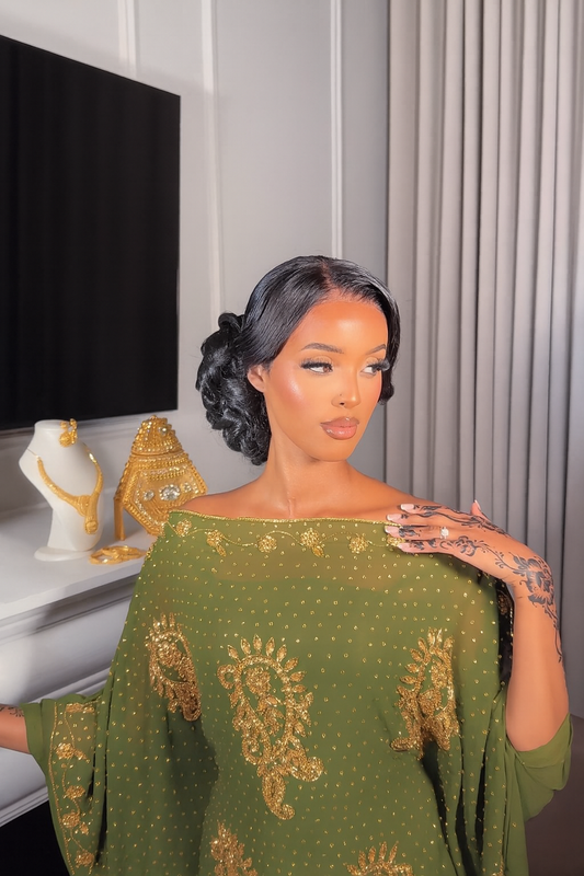 Dahabo Guest Dirac - Khaki Green & Gold