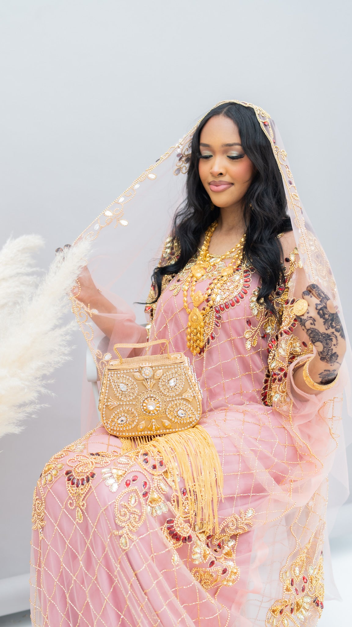 PRE - ORDER Nadira Bridal Lace Dirac -  Pink