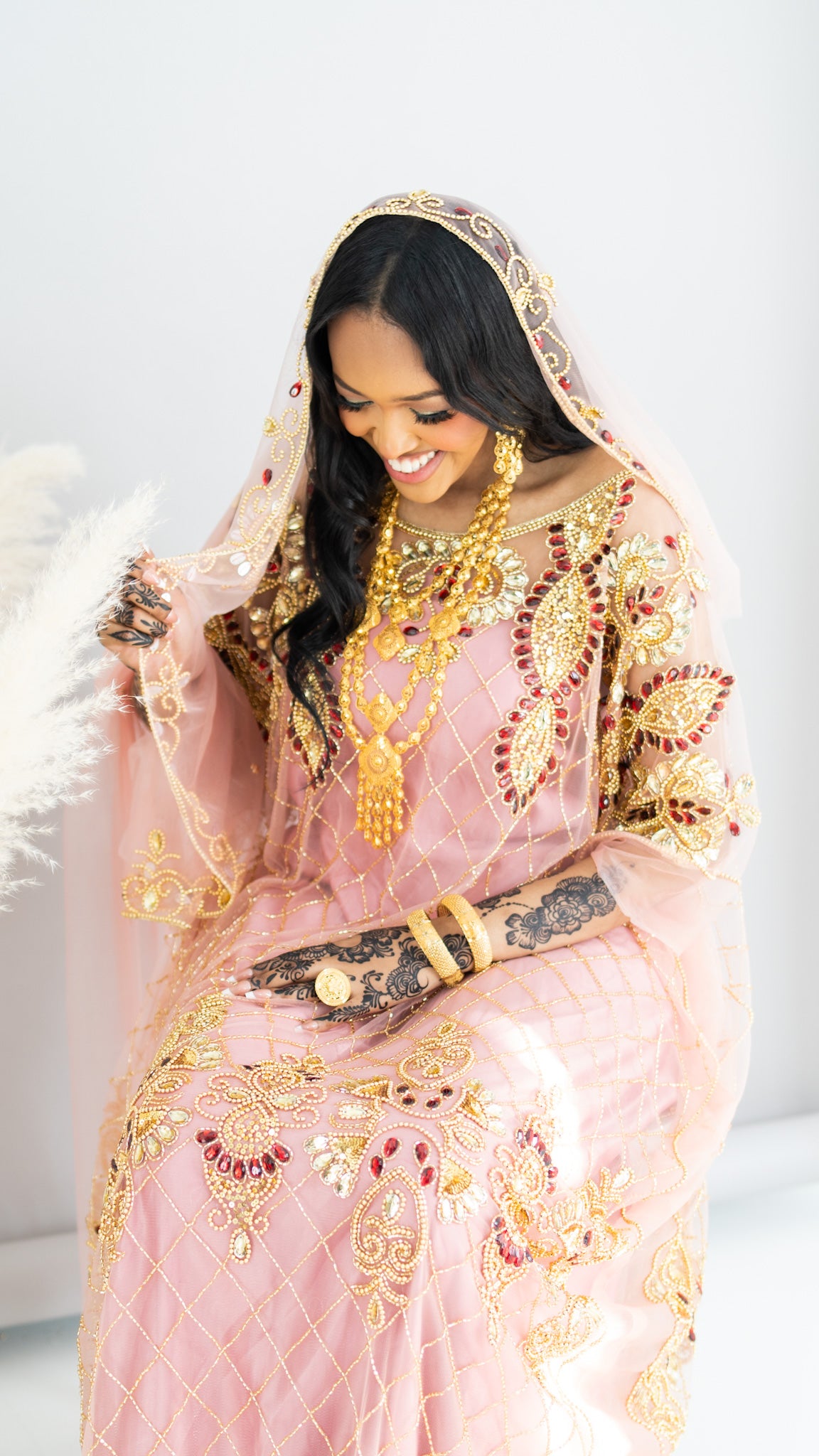 PRE - ORDER Nadira Bridal Lace Dirac -  Pink