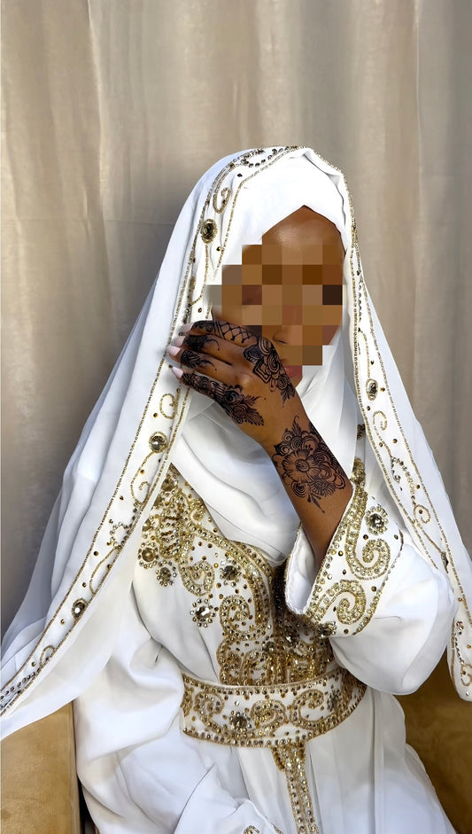 Nikkah Abaya Dress - White